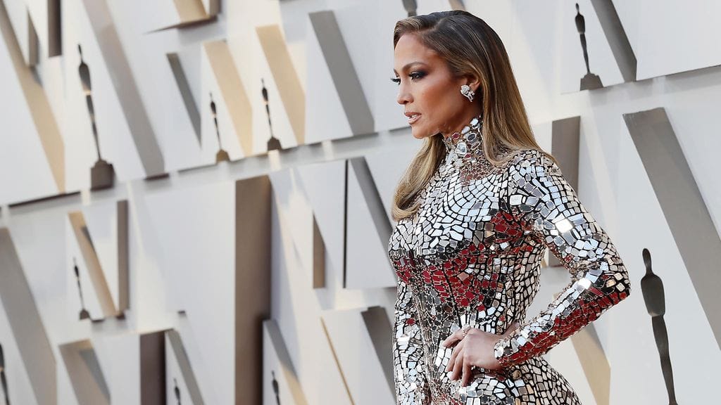 Jennifer Lopez Oscar-gaalassa maaliskuussa.