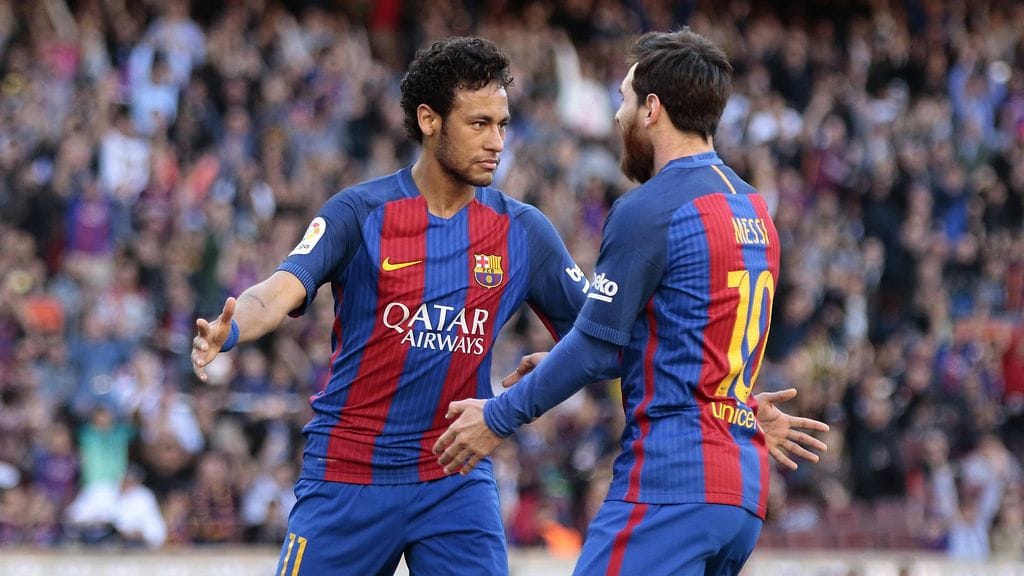 Neymar ja Lionel Messi pelasivat yhdessä FC Barcelonassa.
