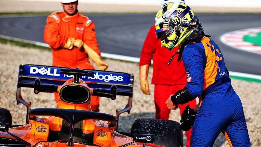 Lando Norrisin testiviikko käynnistyi tutuissa merkeissä.