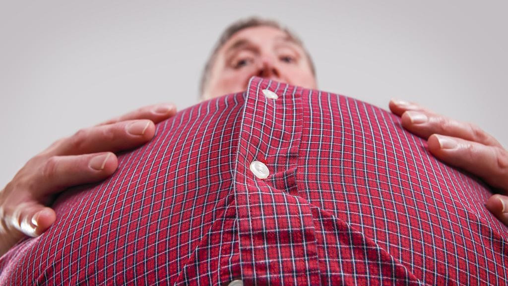 Vyötärölihavuus on metabolisen oireyhtymän näkyvä oire. Kuvituskuva.