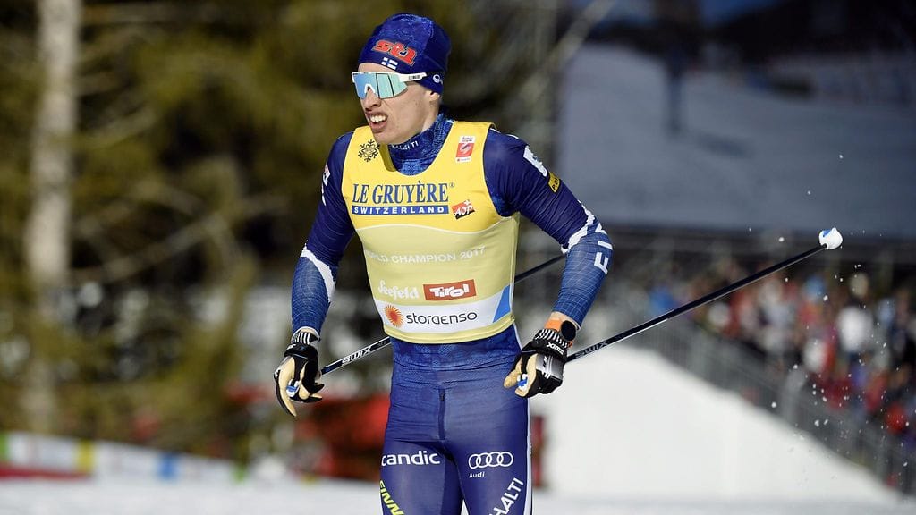 Iivo Niskanen 15 kilometrin perinteisen matkalla Seefeldin MM-kisoissa.