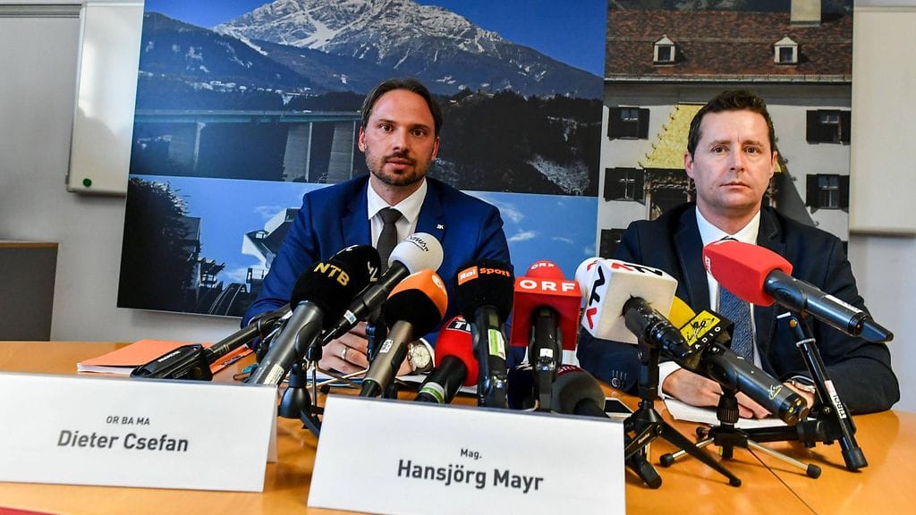 Itävallan poliisi piti keskiviikkona tiedotustilaisuuden dopingratsiaan liittyen.