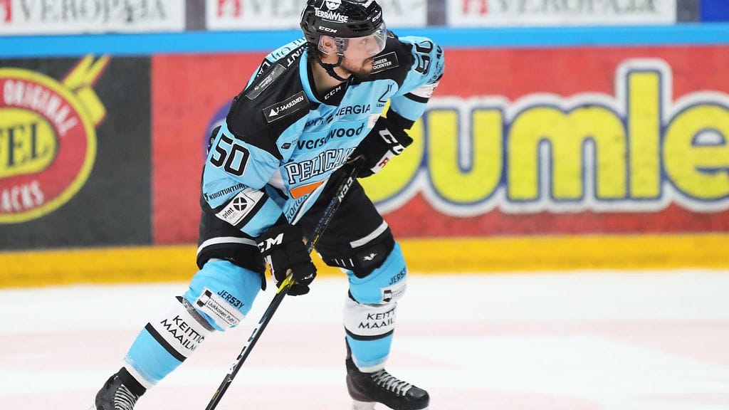 Juhamatti Aaltonen teki Pelicansin toisen maalin TPS:ää vastaan. Arkistokuva.