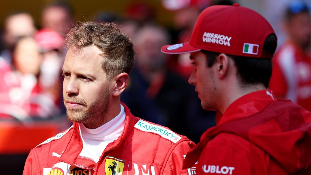 Sebastian Vettel ja Charles Leclerc.