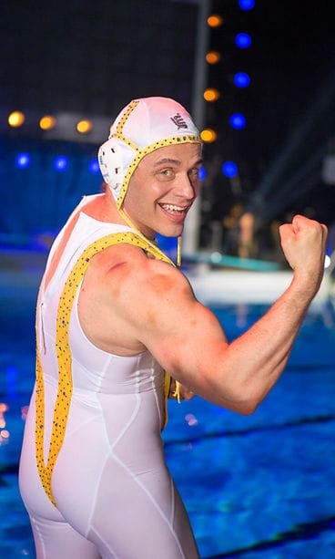 Teuvo Loman Splash! -ohjelman kuvauksissa 2013