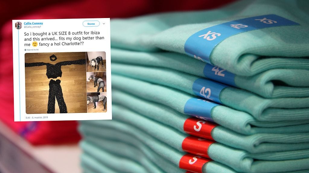 Vaatekoot eivät aina vastaa todellisuutta. Kuvituskuva.