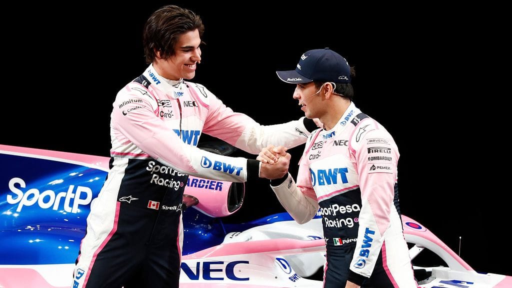 Lance Stroll ja Sergio Perez.