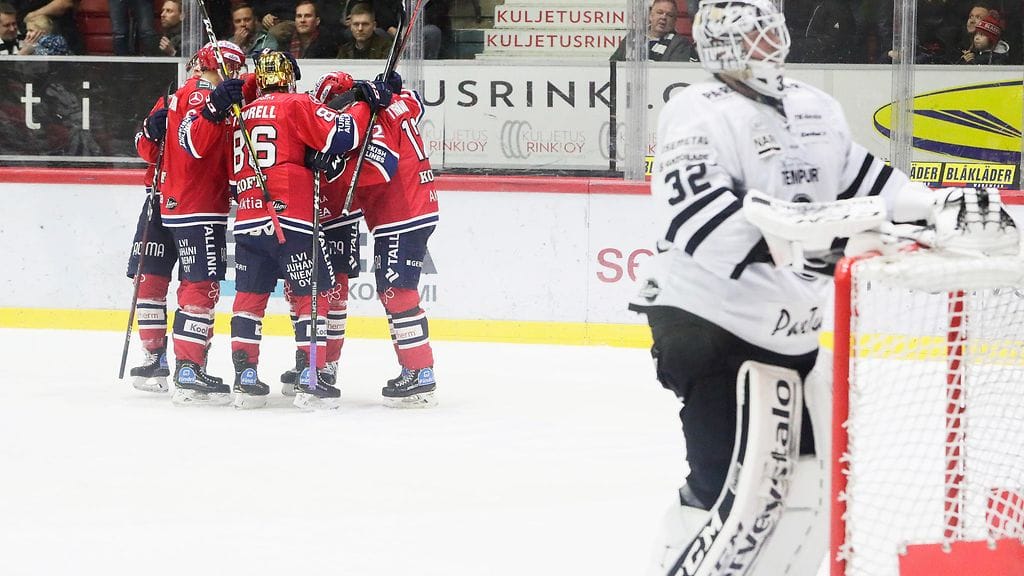 TPS kärsi 2-4-tappion HIFK:lle Helsingissä.