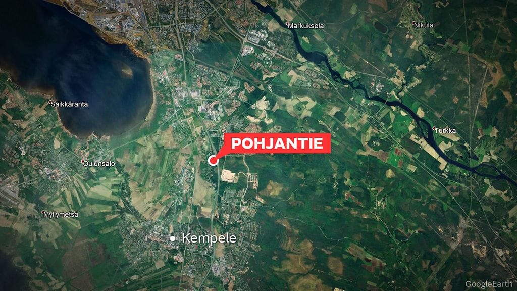 Pohjantie, Ouluntulli kartta