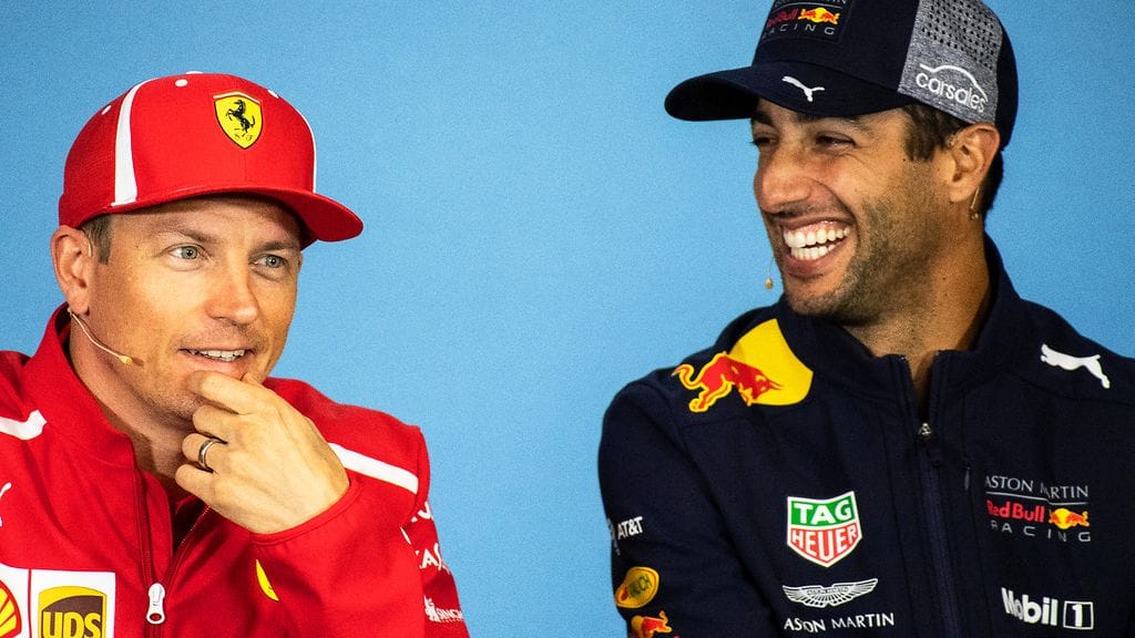 Kimi Räikkönen ja Daniel Ricciardo vaihtoivat molemmat tallia viime kauden jälkeen F1-sarjassa. Räikkönen ajaa jatkossa Alfa Romeolla, Ricciardo Renaultilla.