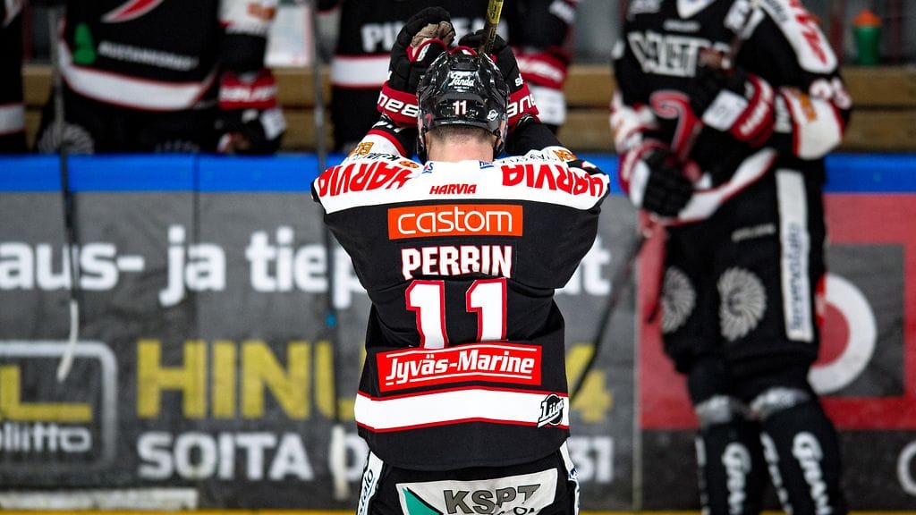 Eric Perrin ratkaisi voiton JYPille Kouvolassa.