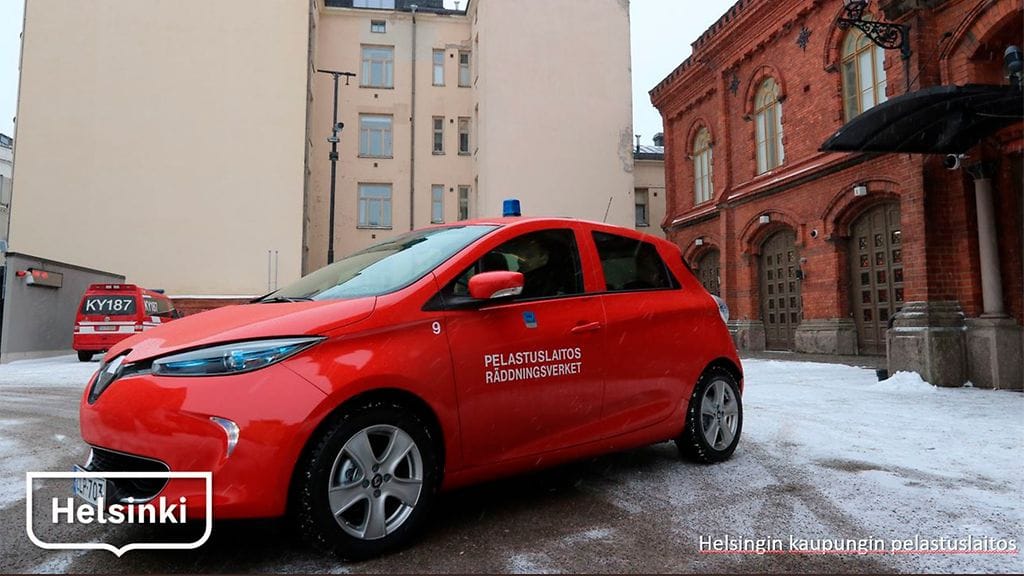 helsingin pelastuslaitos sähköauto renault zoe