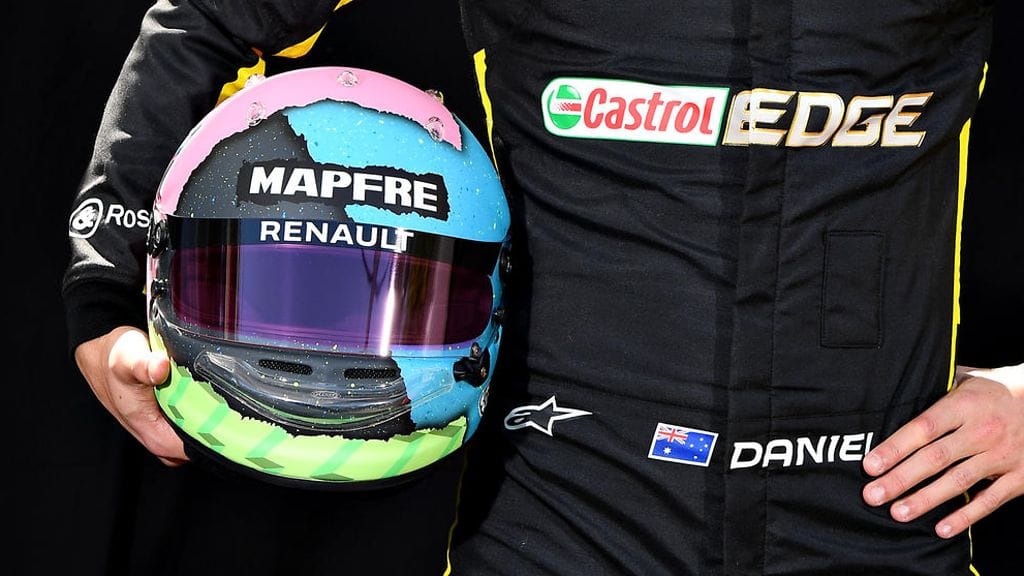Daniel Ricciardon uusi kypärä on aivan jotain muuta kuin tavanomaiset F1-kypärät.
