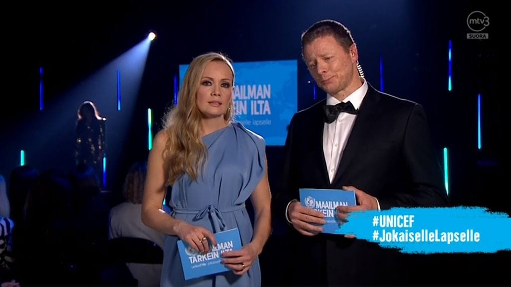 UNICEF Maailman tärkein ilta -lähetys herkisti Jaakko Saariluoman.