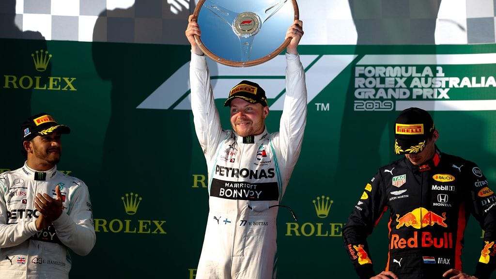 Valtteri Bottas tuuletti voittoa Australian GP:ssä sunnuntaina.