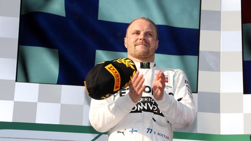 Valtteri Bottas sai kuunnella Australiassa Maamme-laulua.