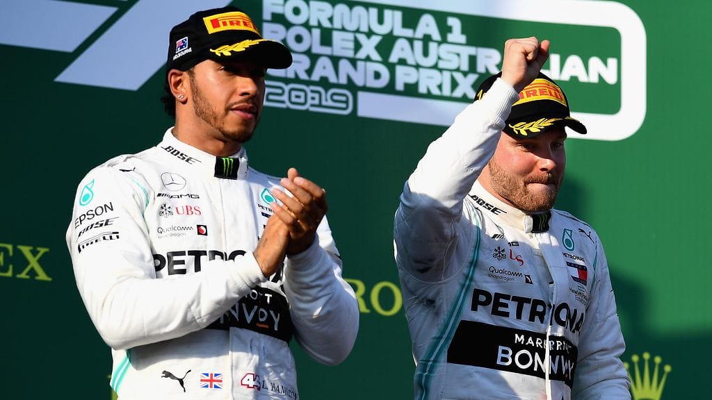 Valtteri Bottas oli Australian GP:n ykkönen, Lewis Hamilton kakkonen.