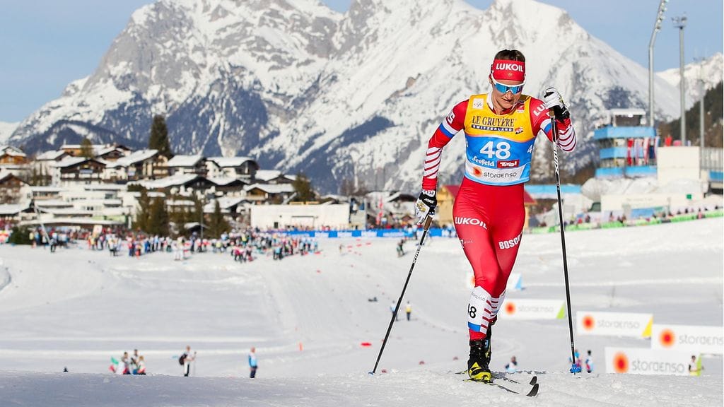Julia Belorukova Seefeldin MM-laduilla helmikuussa.