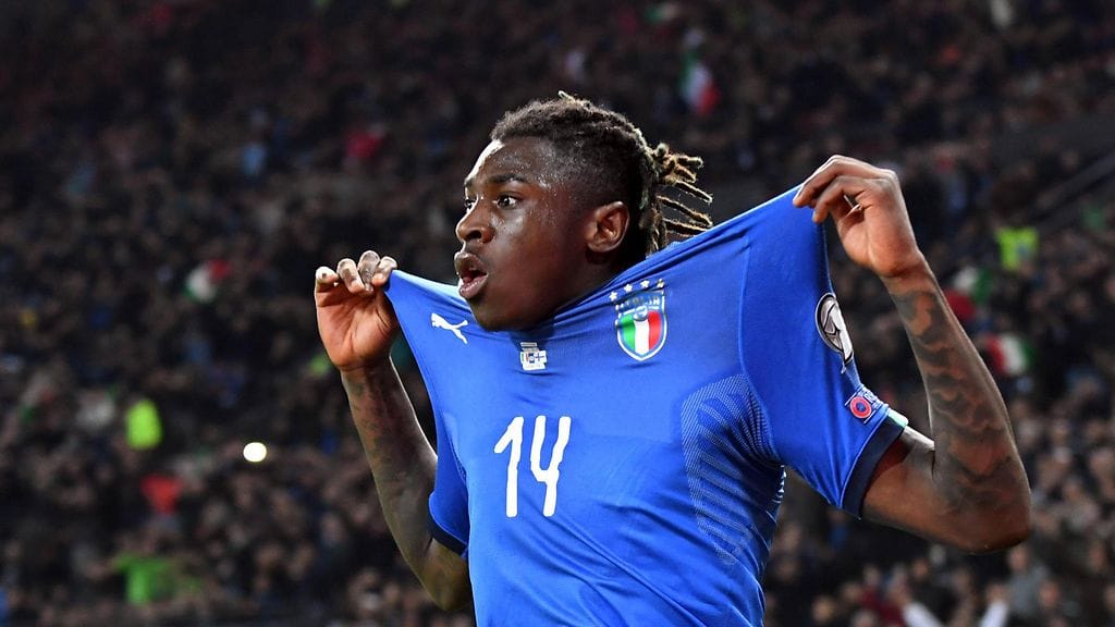 Moise Kean täytti helmikuussa 19 vuotta. Juventus-lupaus iski Suomea vastaan maajoukkueuransa ensimmäisen maalin.