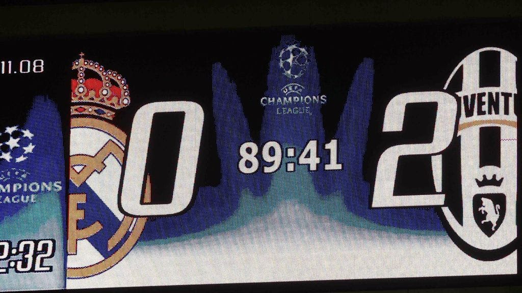 Juventus voitti Real Madridin Mestarien liigassa vuonna 2008 2-0. Alessandro Del Piero sai Santiago Bernabeulta suosionosoitukset.