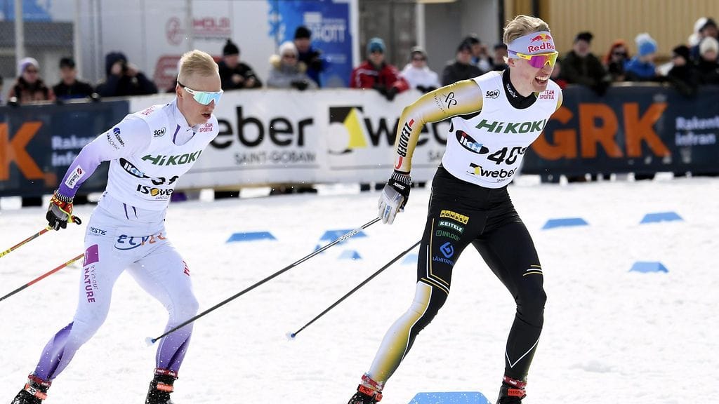 Iivo Niskanen (oik.) veti lankomiehensä Juho Mikkosen (vas.) SM-hopealle.