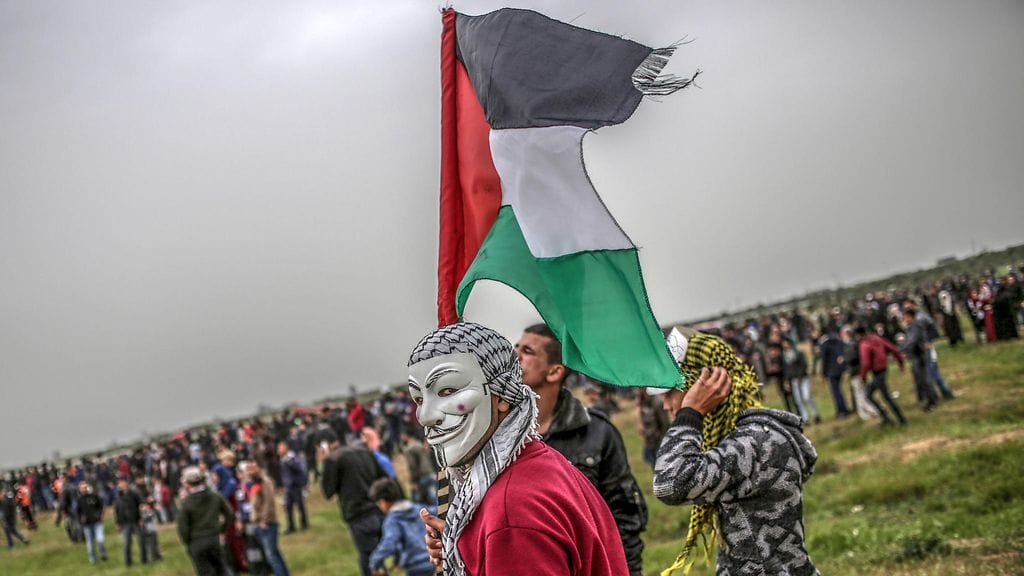 Mielenosoittajia Gazassa tänään