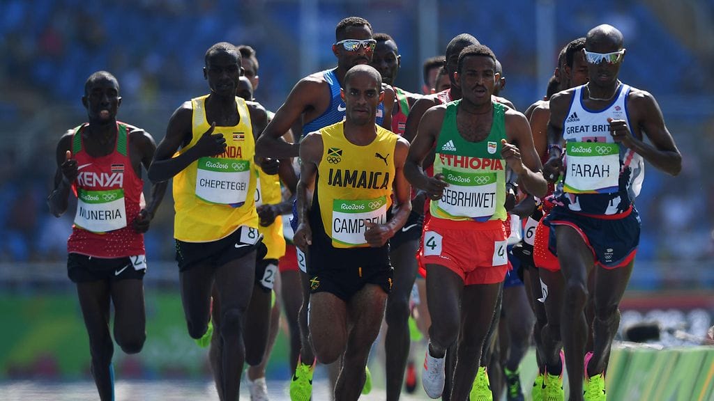 Kemoy Campbell Jamaikan väreissä Rion 2016 vuoden olympialaisissa.