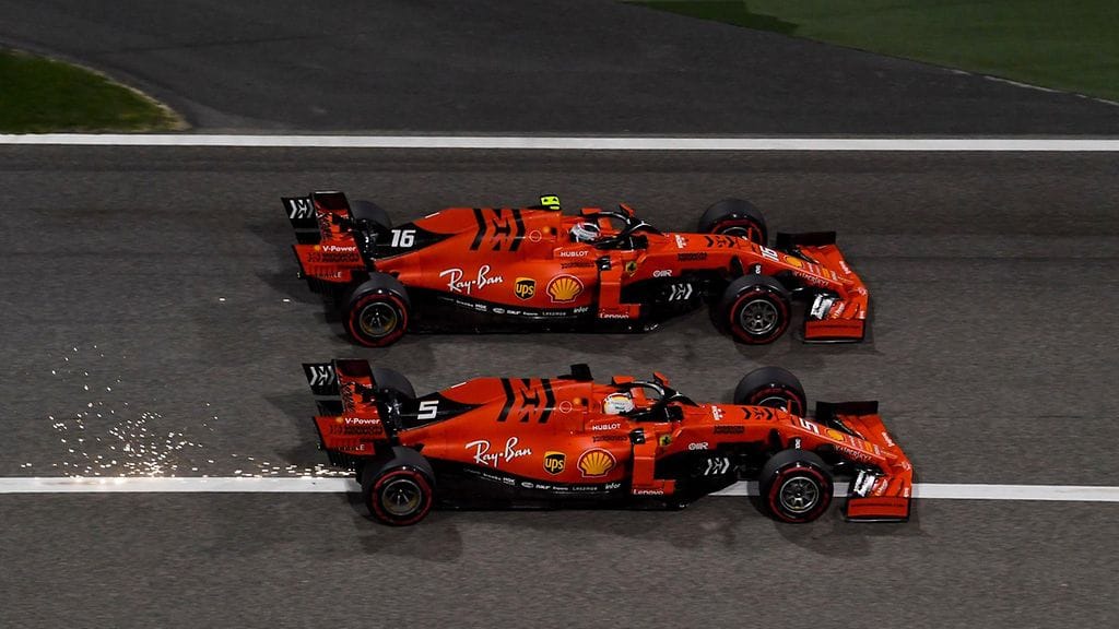 Charles Leclerc ja Sebastian Vettel.
