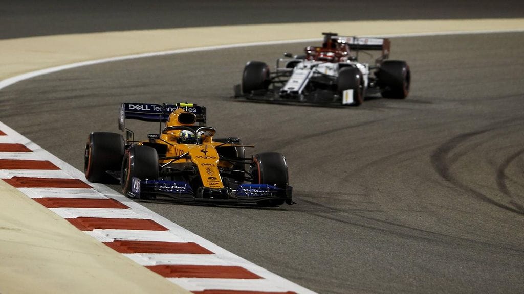 Lando Norris ja Kimi Räikkönen.