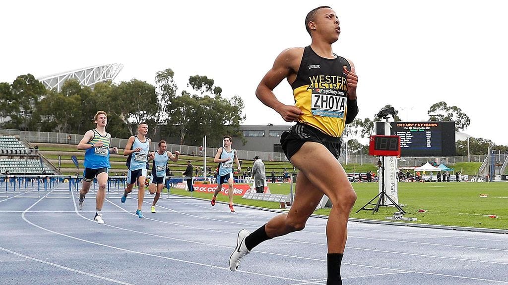 Sasha Zhoya alle 18-vuotiaiden Australian mestaruuskisoissa.