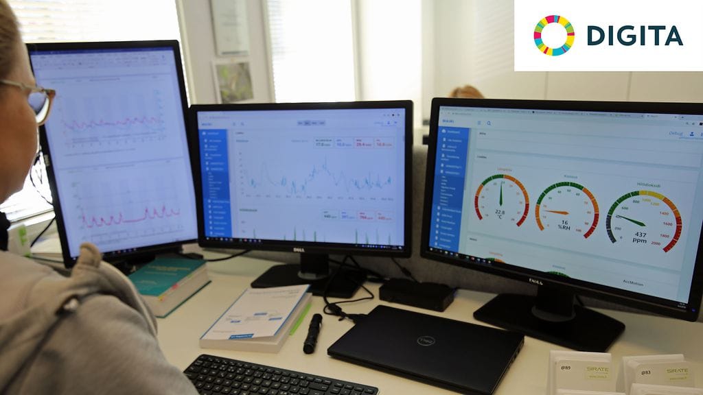 Digitalisaation myötä rakennusten sisäilman seurannasta on tullut helppoa.