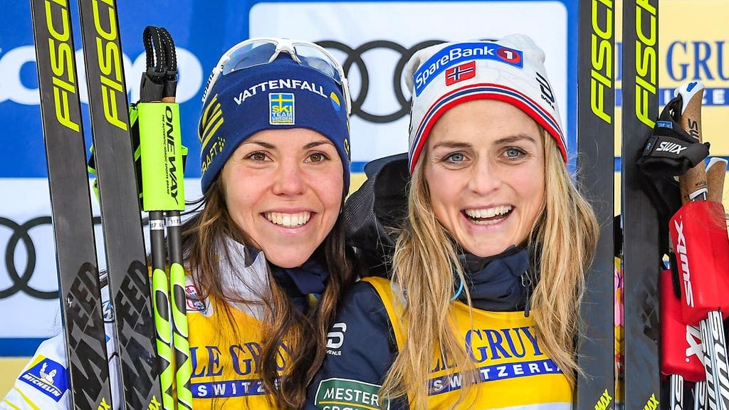 Charlotte Kalla ja Therese Johaug viettivät aikaa yhdessä tv-ohjelman kuvauksissa Rodoksella.