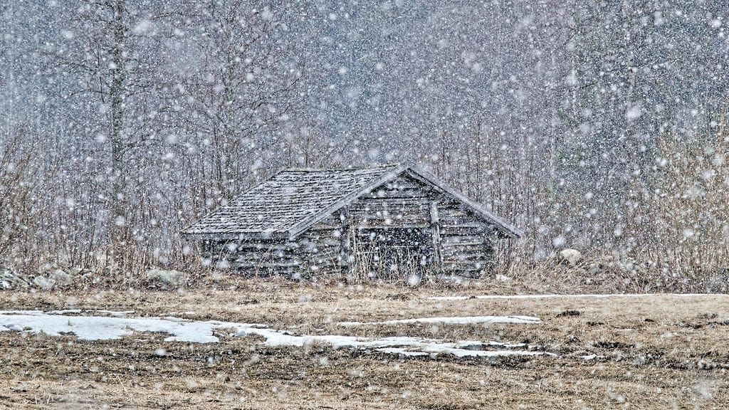 Tältä näytti takatalven myötä Joensuussa Pohjois-Karjalassa toukokuussa 2017.