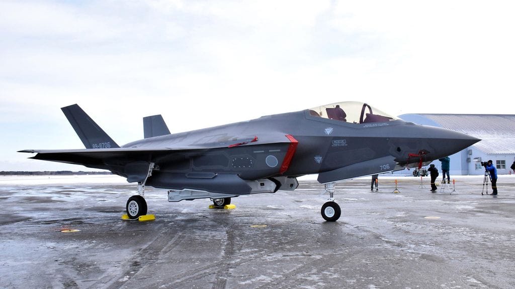 Japanin ilmavoimien F-35A-hävittäjä katosi huhtikuussa Tyynenmeren yllä. Kuvituskuva.