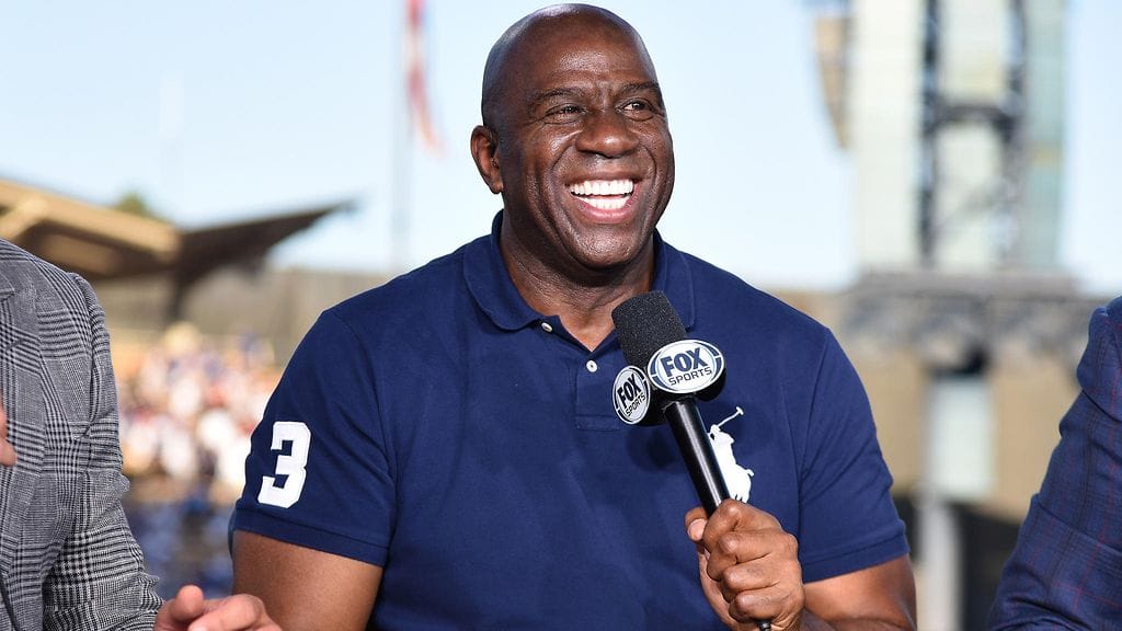 Earvin "Magic" Johnson pelasi koko ammattilaisuransa Los Angeles Lakersissa.