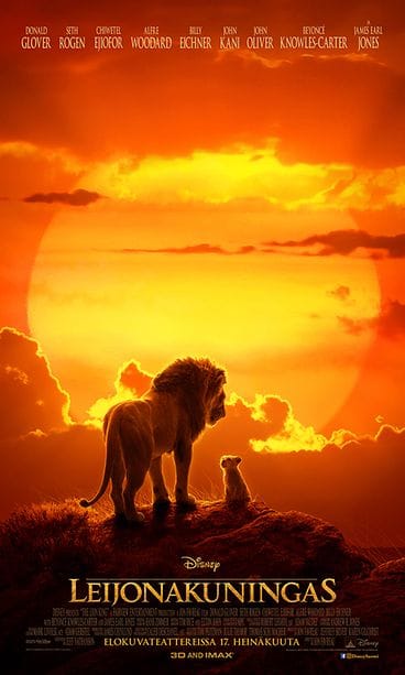 Leijonakuningas 2019 juliste