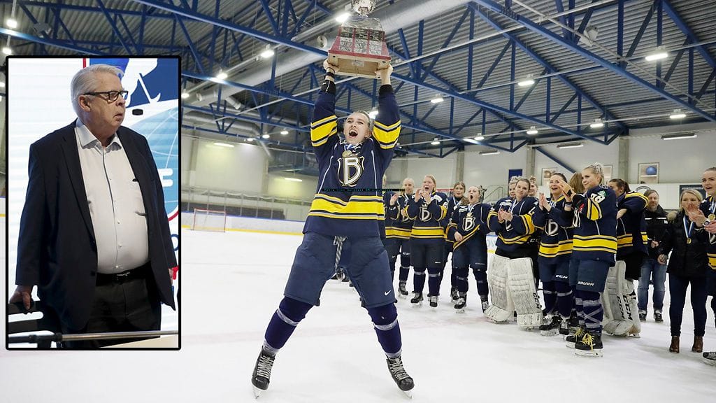 Kalervo Kummola toivoo miesten SM-liigajoukkueilta suurempaa panostusta naiskiekkoon. Blues juhli naisten liigan mestaruutta viime maaliskuussa.