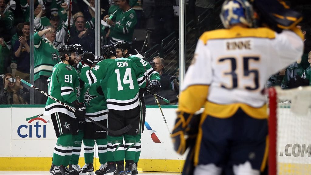 Dallas Stars tykitti Nashville Predatorsin Pekka Rinteen vaihtoon jo avauserässä.