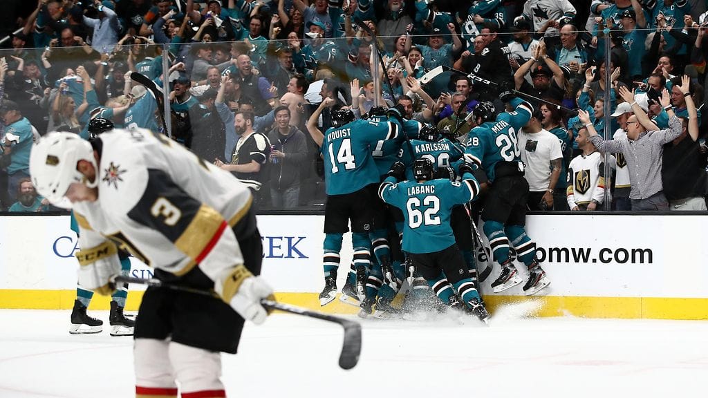 San Jose jatkaa, Vegas putosi.