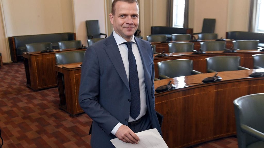 Kokoomuksen puheenjohtaja Petteri Orpo uusien kansanedustajien valtakirjojen tarkastuksessa eduskunnassa Helsingissä 23. huhtikuuta 2019.