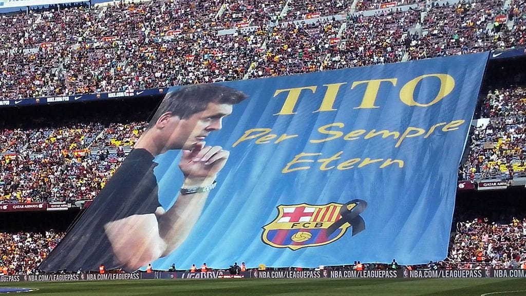 FC Barcelona muisti Tito Vilanovaa.