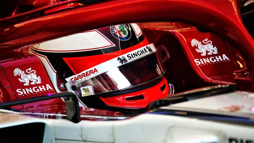 Kimi Räikkösen Alfa Romeo on Bakun GP:n tuomariston tutkinnassa.