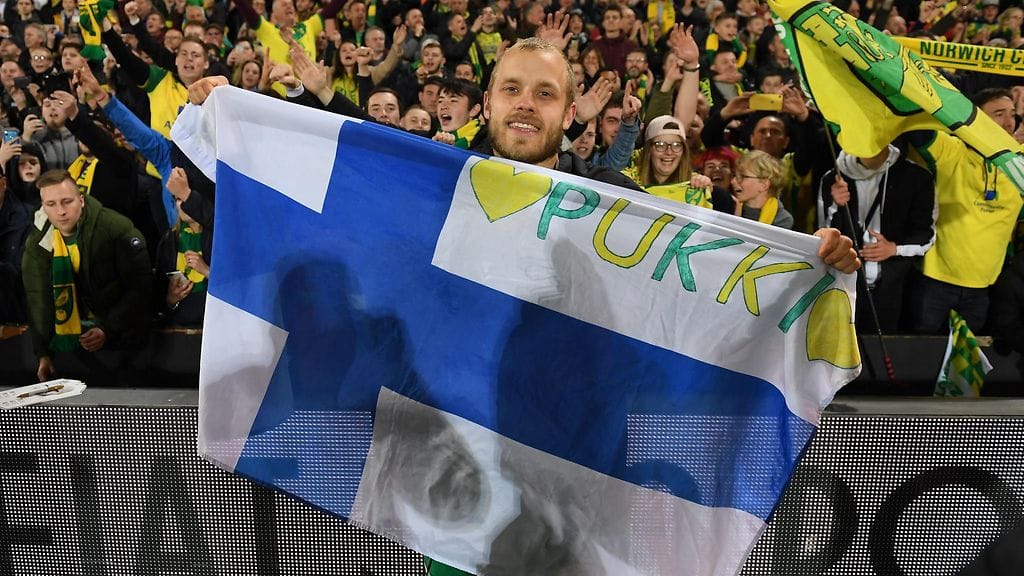Norwichin Teemu Pukki on vienyt Suomea maailmalle onnistumisillaan.