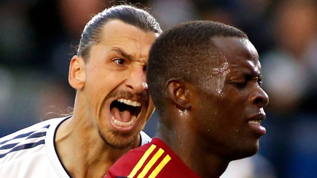LA Galaxyn Zlatan Ibrahimovic kävi kuumana Real Salt Lake -ottelussa.