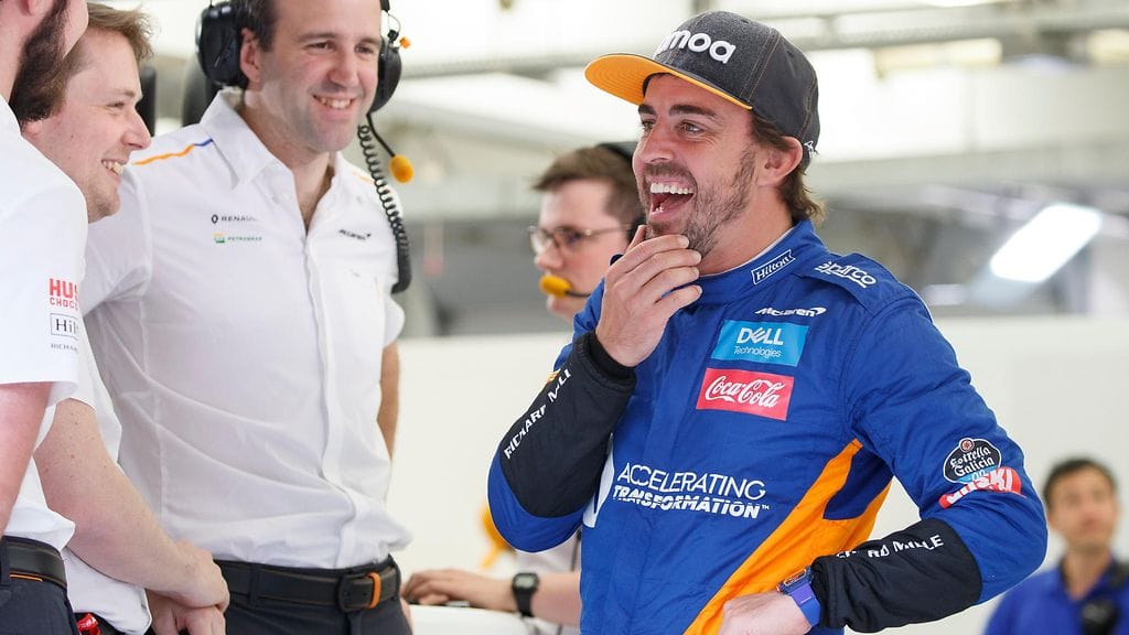 Fernando Alonso McLarenin F1-testeissä helmikuussa 2019.
