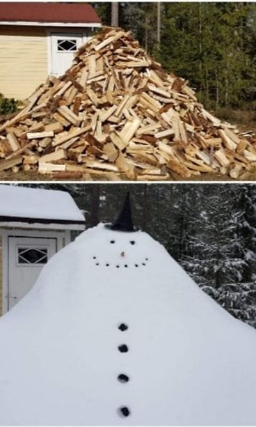 Lumiukko Kainuussa