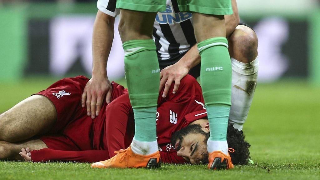 Mohamed Salah loukkaantui lauantain ottelussa.