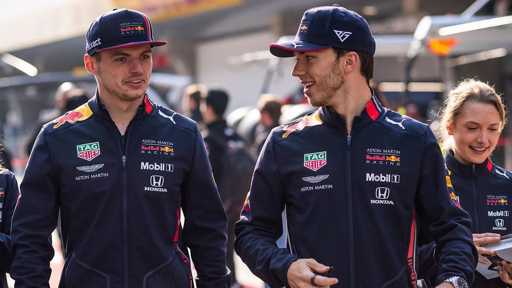 Max Verstappen ja Pierre Gasly.