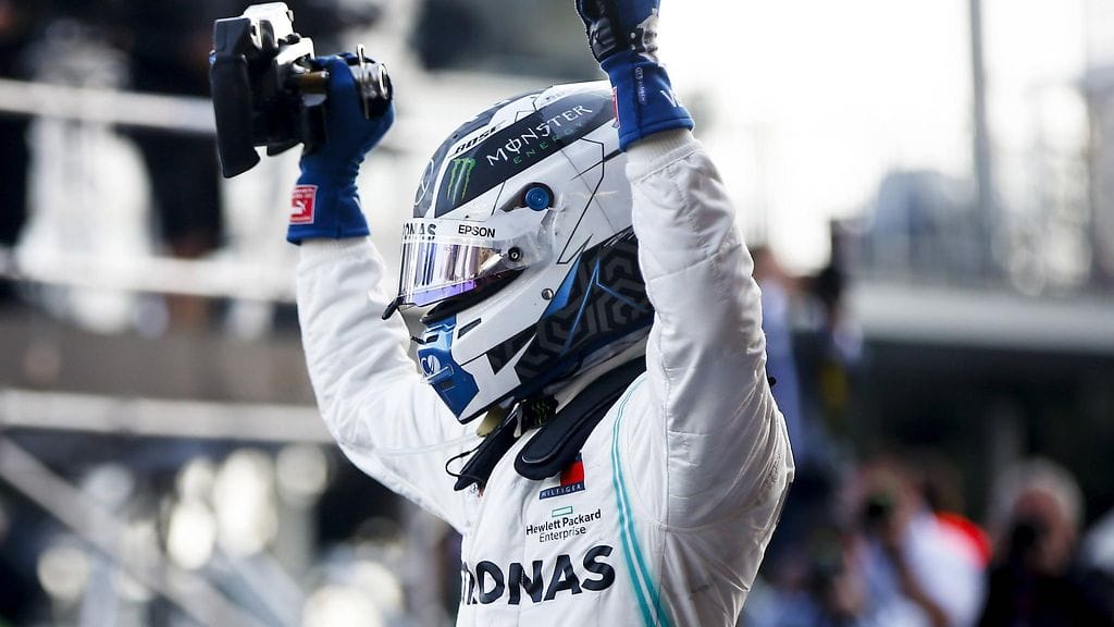 Valtteri Bottas tuuletti voittoa Azerbaidzhanin GP:ssä.