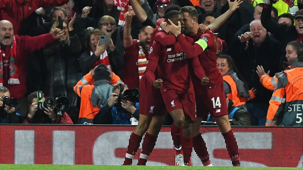 Liverpoolin Georginio Wijnaldum on tehnyt kaksi maalia FC Barcelonaa vastaan.